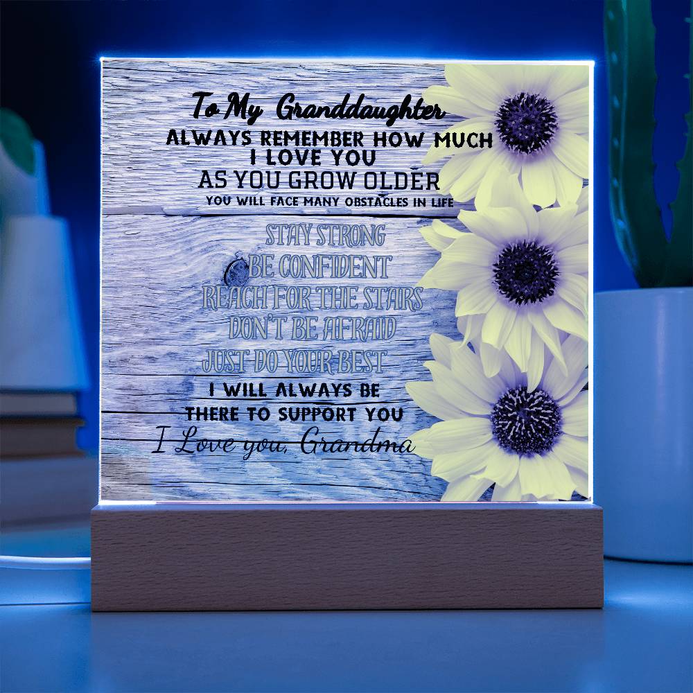 TO MY GRANDAUGHTER BE STRONG DO YOUR BEST| ACRYLIC NIGHT LIGHT