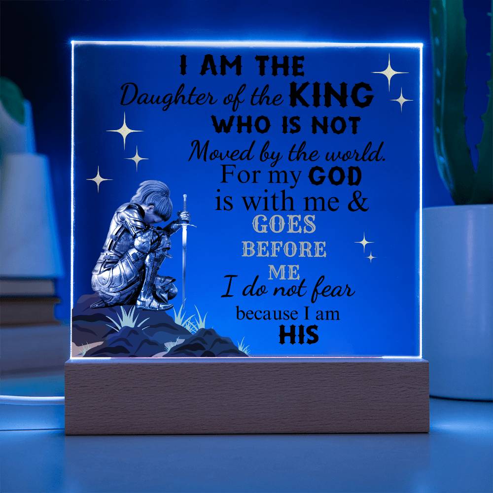Prayer Warrior King's Daughter-Square acrylic Plaque