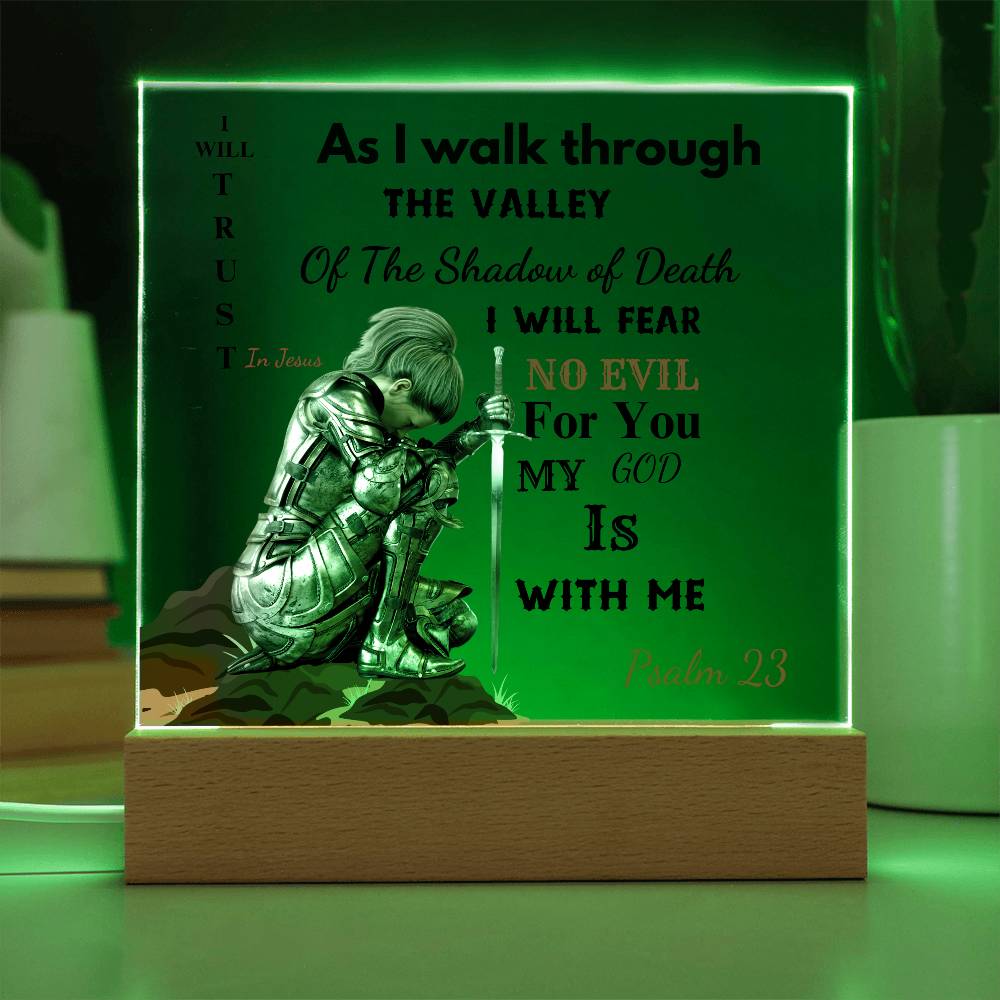 23 Psalm-Praying Warrior LED Acrylic Plaque