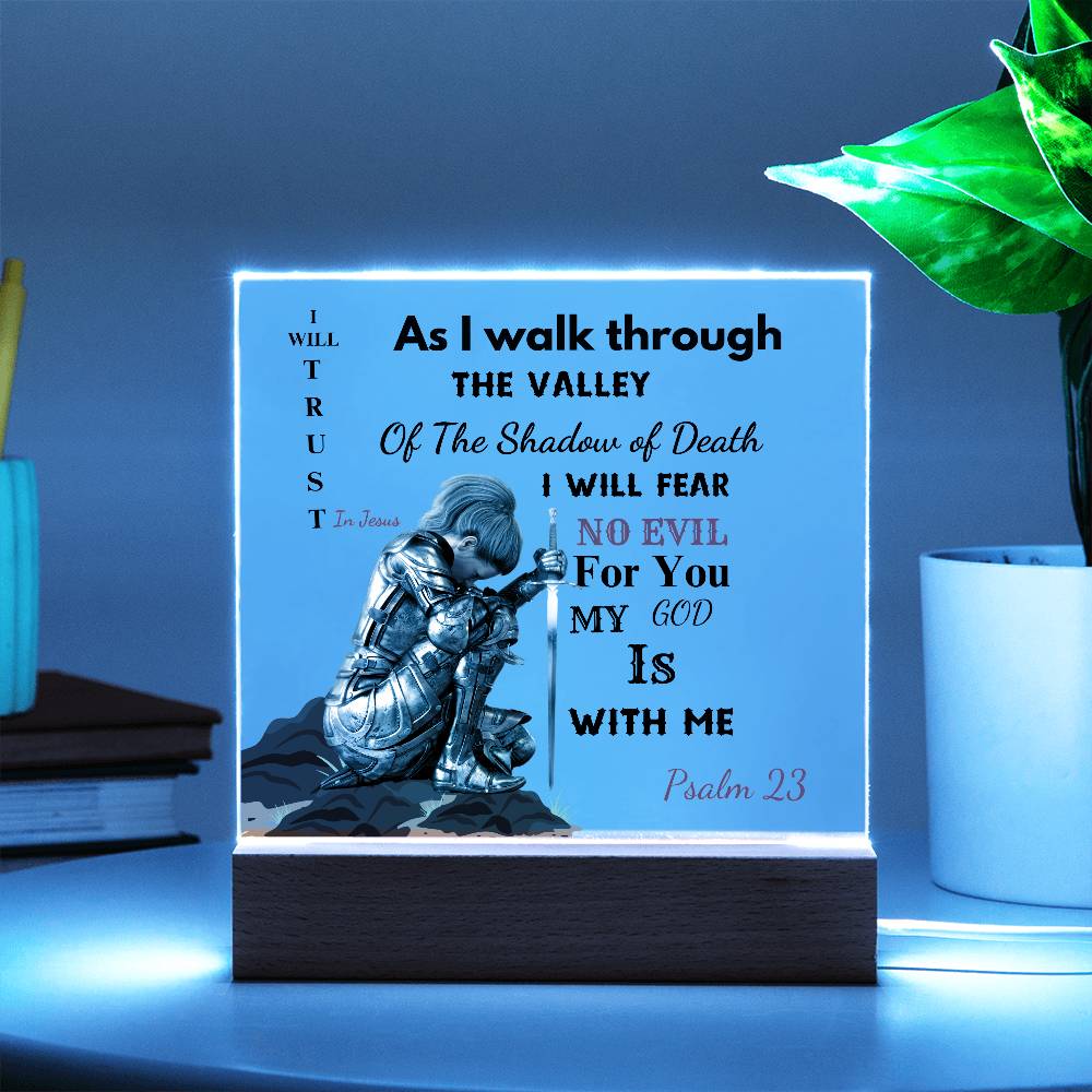 23 Psalm-Praying Warrior LED Acrylic Plaque