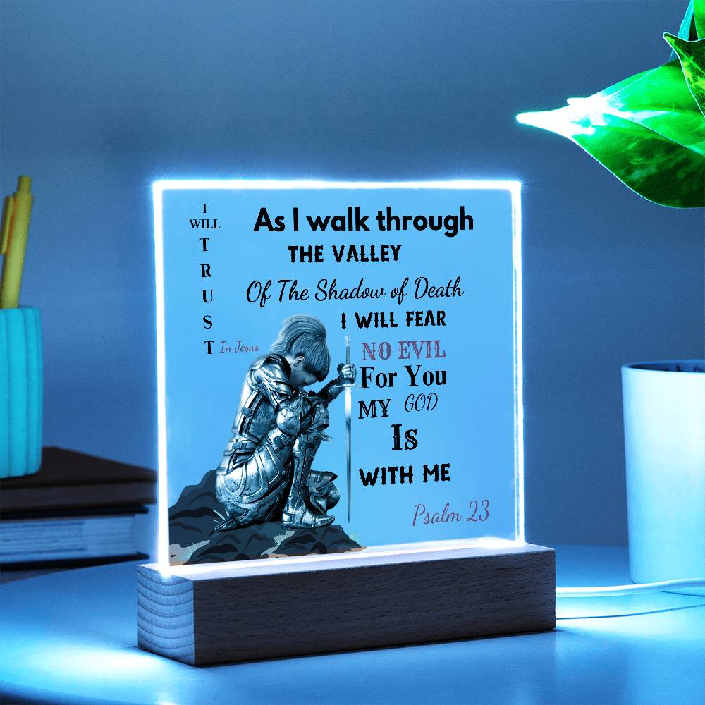 23 Psalm-Praying Warrior LED Acrylic Plaque