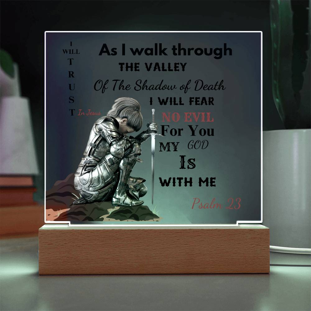 23 Psalm-Praying Warrior LED Acrylic Plaque