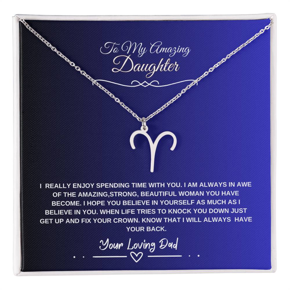 My Amazing Daughter- Signature Birth Sign Necklace