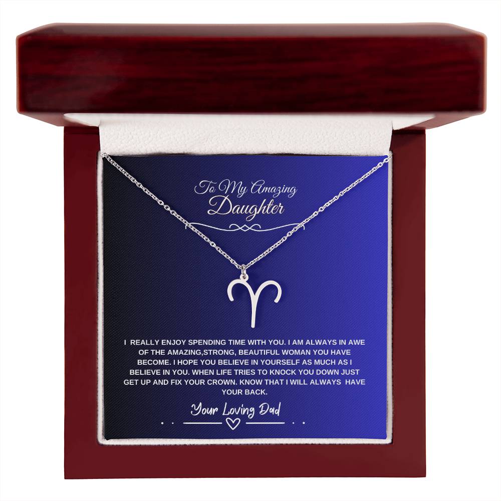 My Amazing Daughter- Signature Birth Sign Necklace