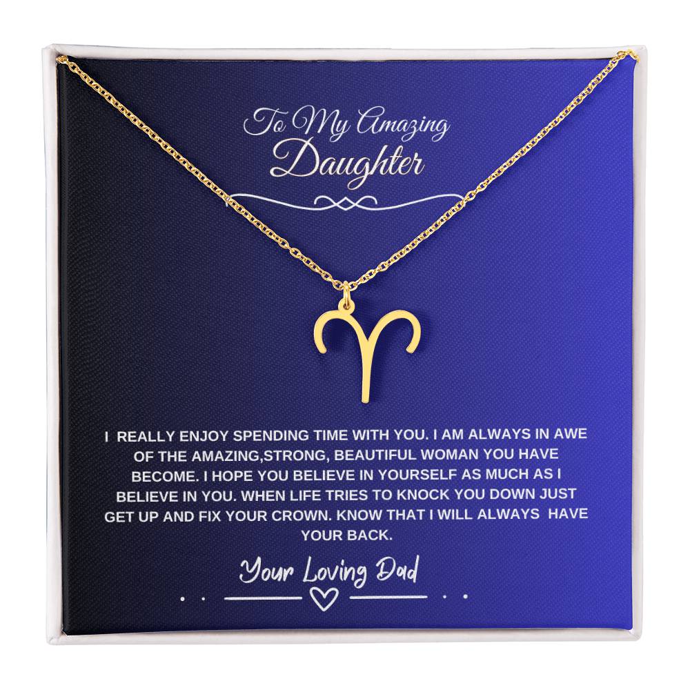 My Amazing Daughter- Signature Birth Sign Necklace
