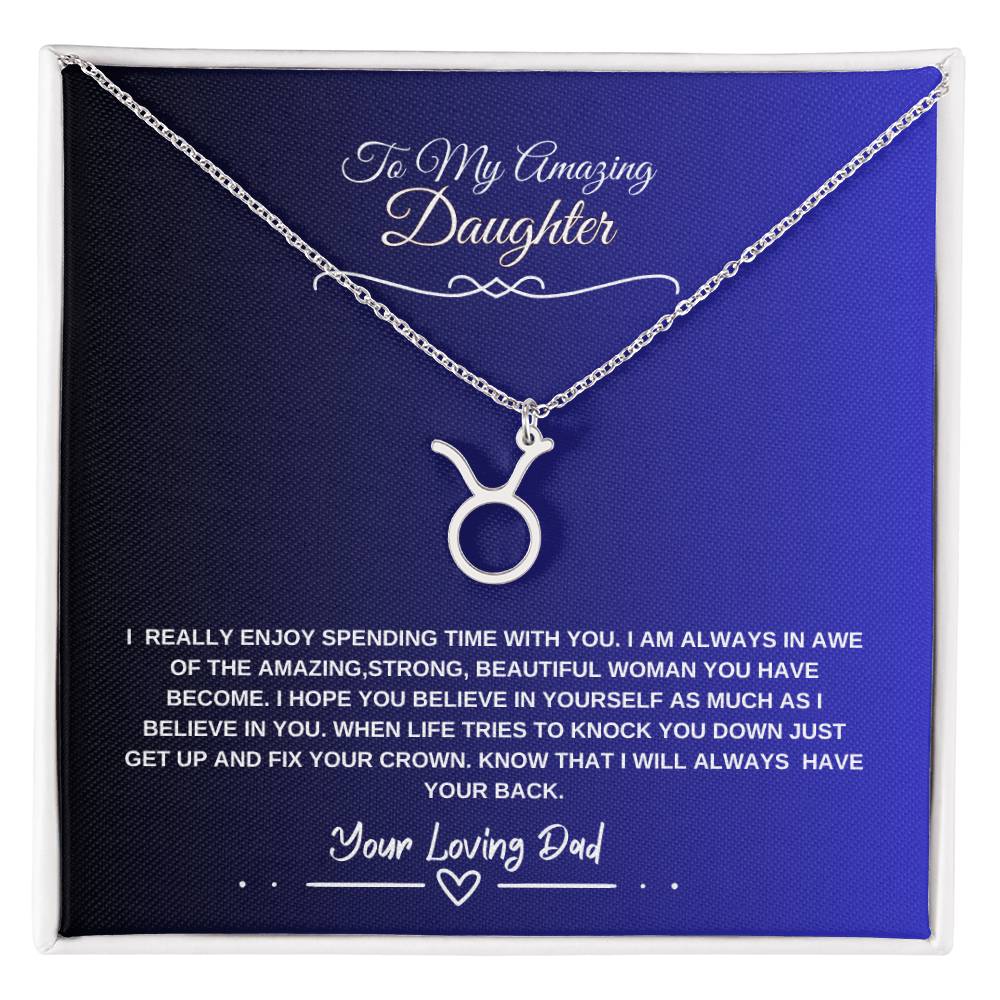 My Amazing Daughter- Signature Birth Sign Necklace