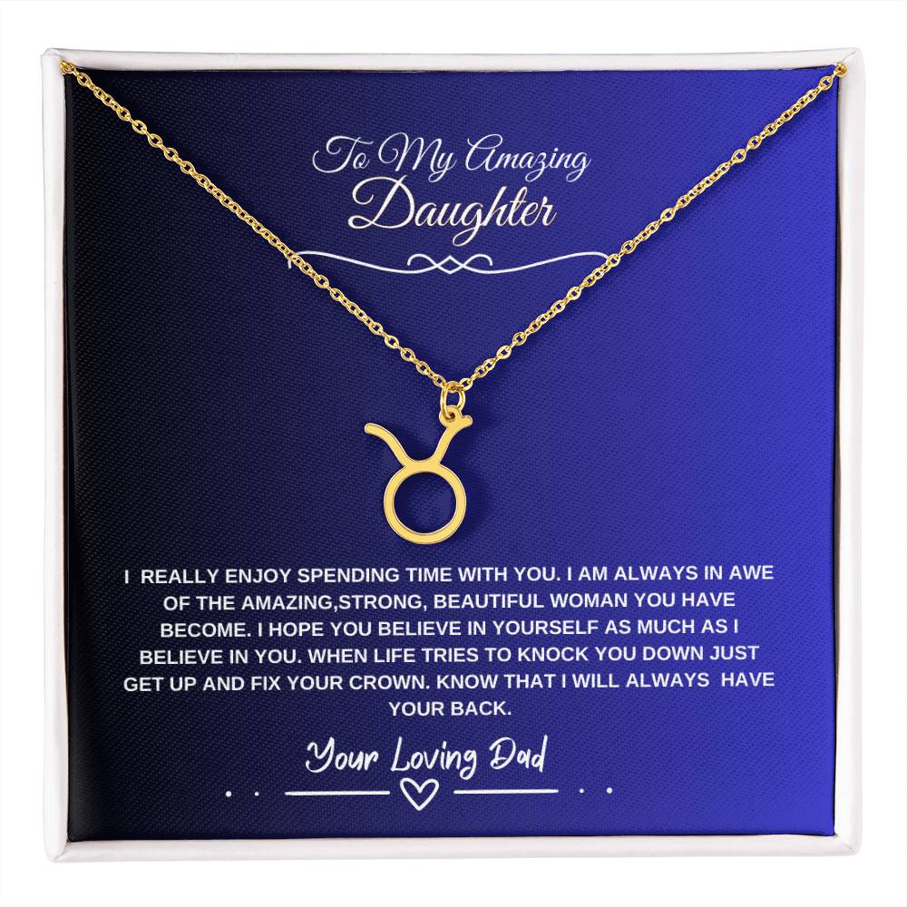My Amazing Daughter- Signature Birth Sign Necklace