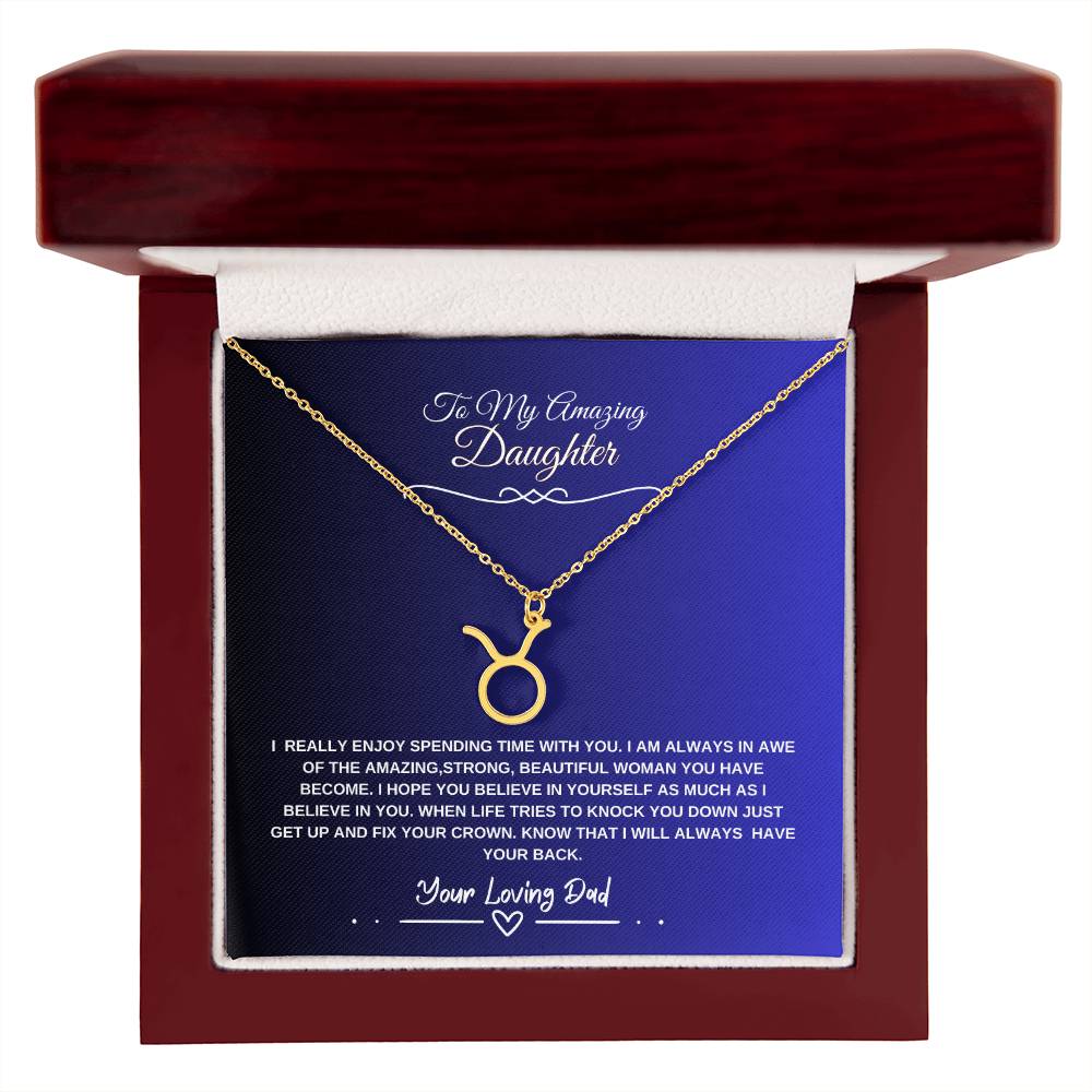 My Amazing Daughter- Signature Birth Sign Necklace