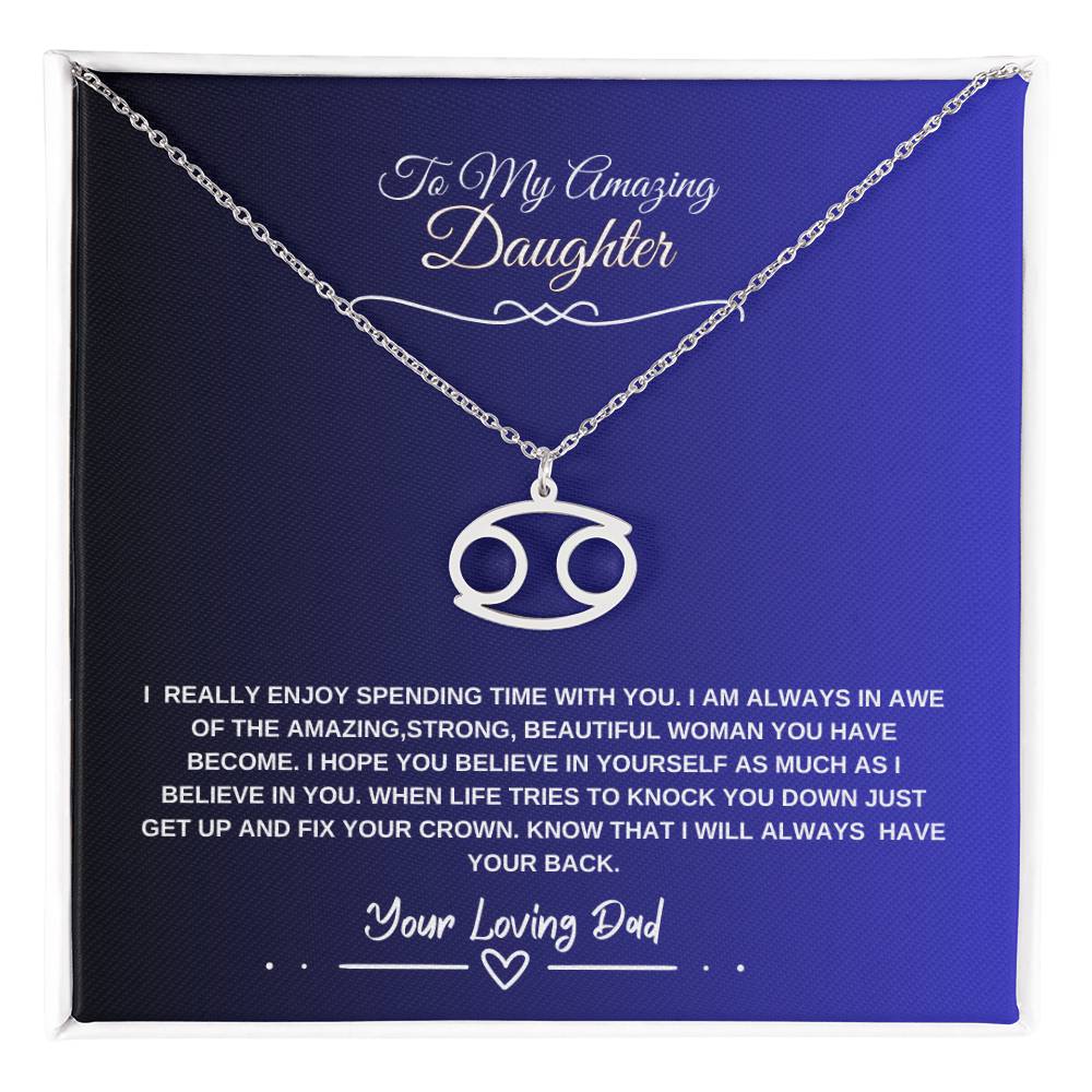 My Amazing Daughter- Signature Birth Sign Necklace