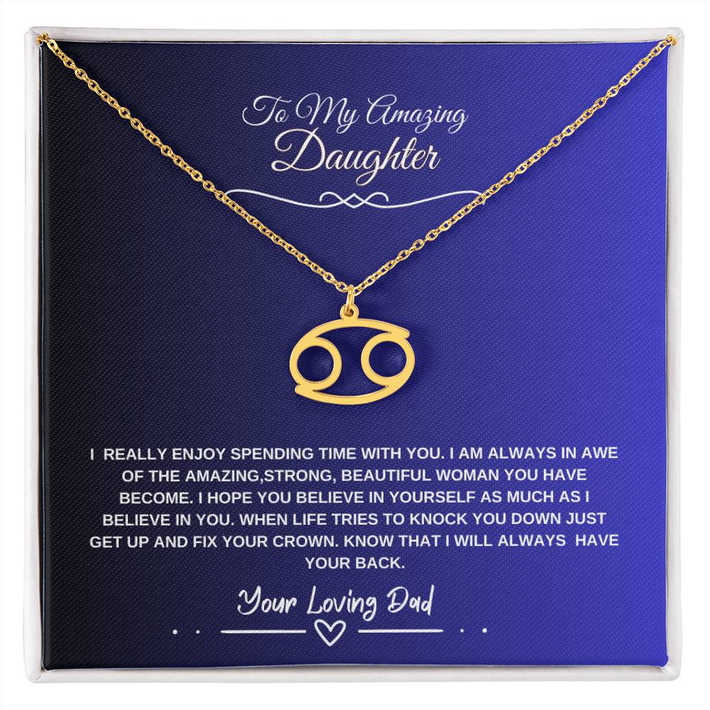 My Amazing Daughter- Signature Birth Sign Necklace