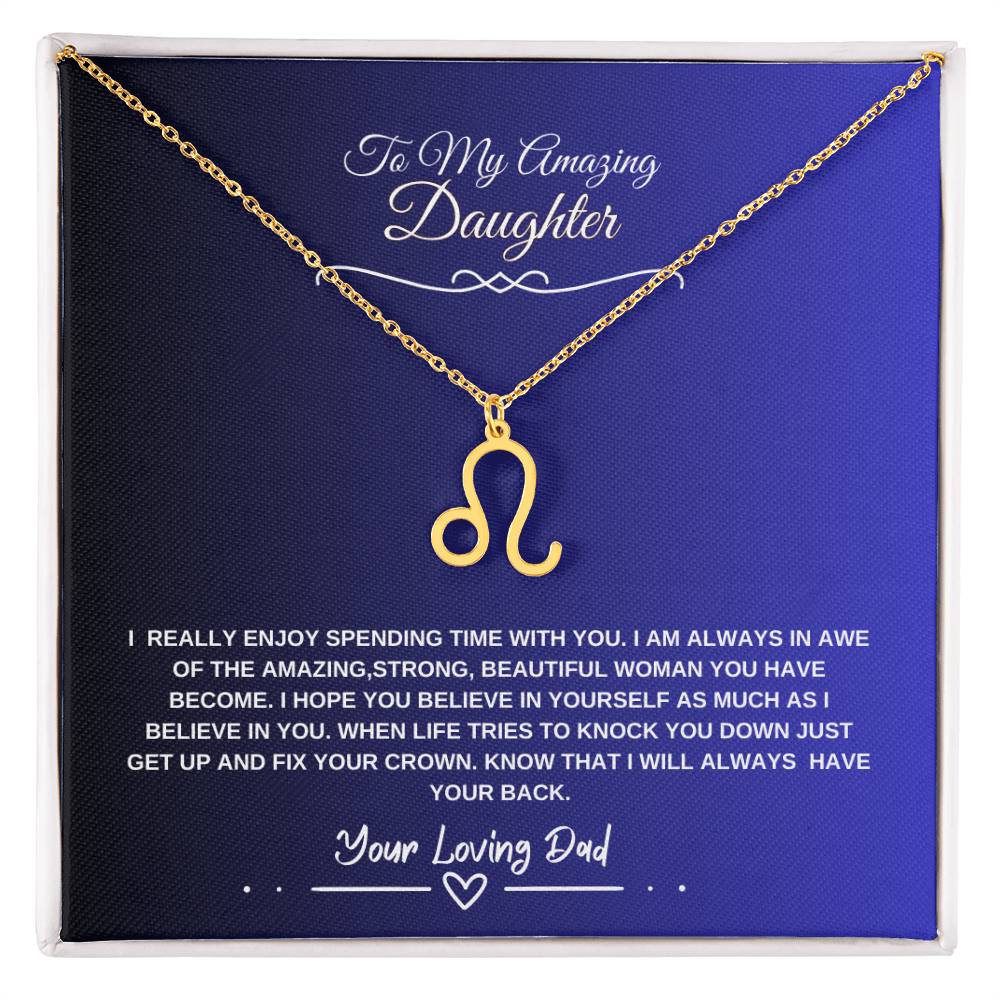 My Amazing Daughter- Signature Birth Sign Necklace