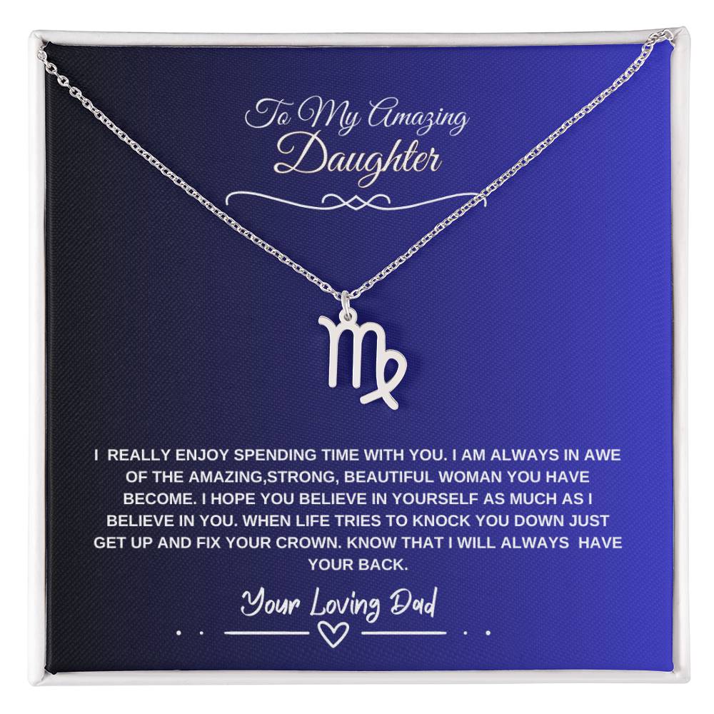 My Amazing Daughter- Signature Birth Sign Necklace