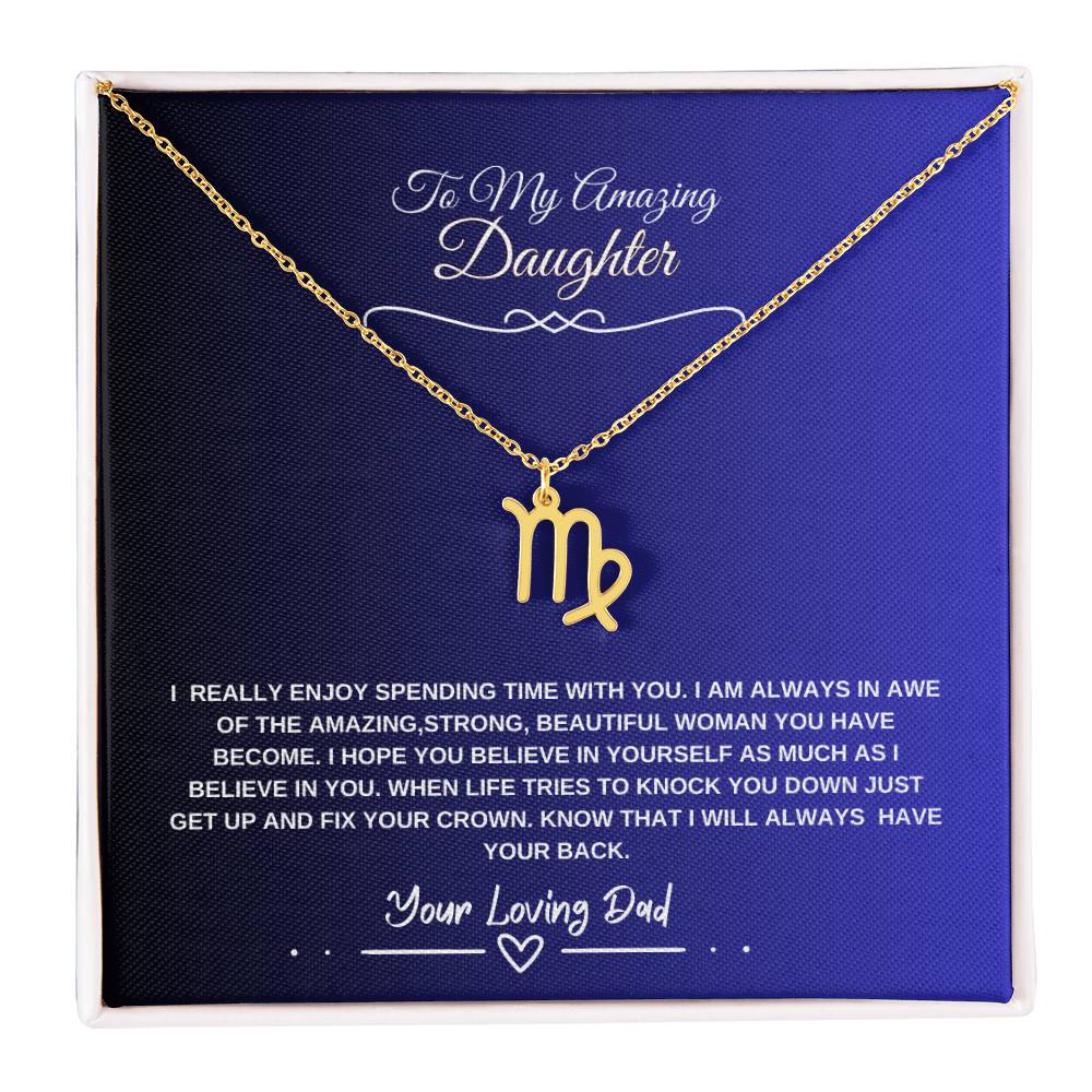 My Amazing Daughter- Signature Birth Sign Necklace