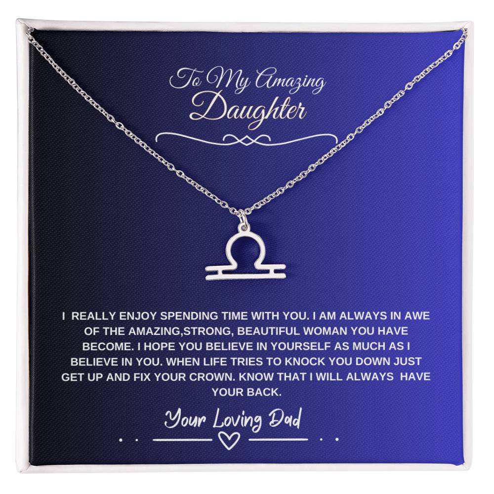 My Amazing Daughter- Signature Birth Sign Necklace