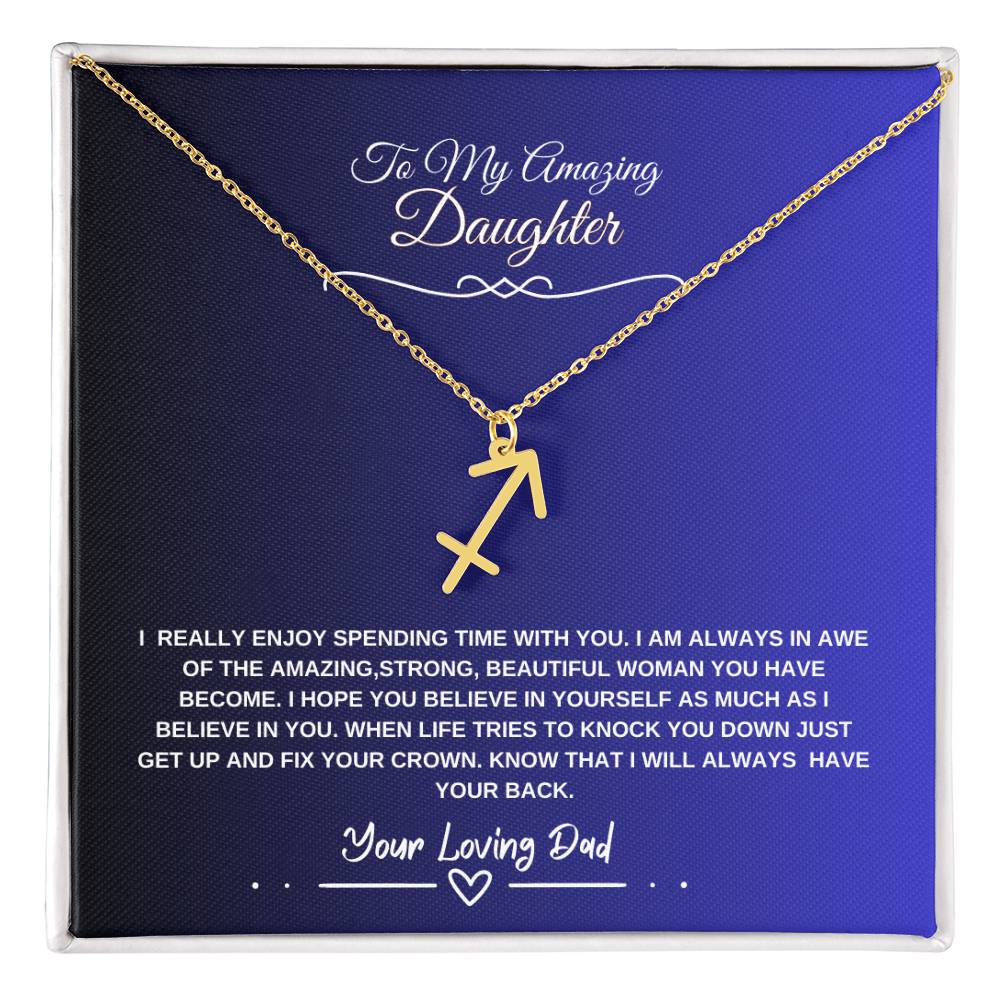 My Amazing Daughter- Signature Birth Sign Necklace