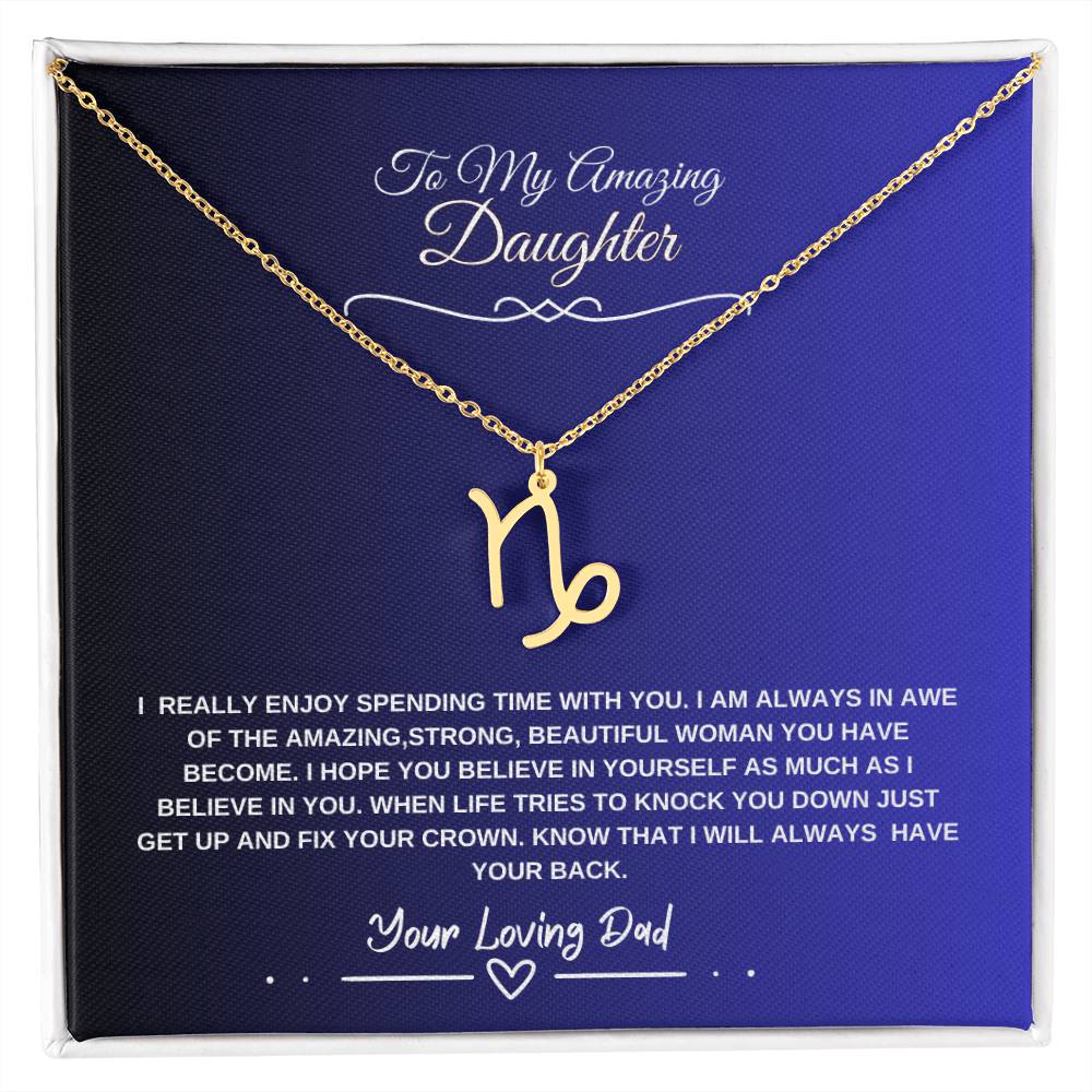 My Amazing Daughter- Signature Birth Sign Necklace