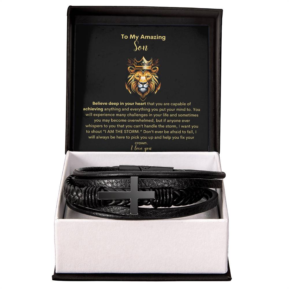 I Love You My Son- Classy Cross Bracelet