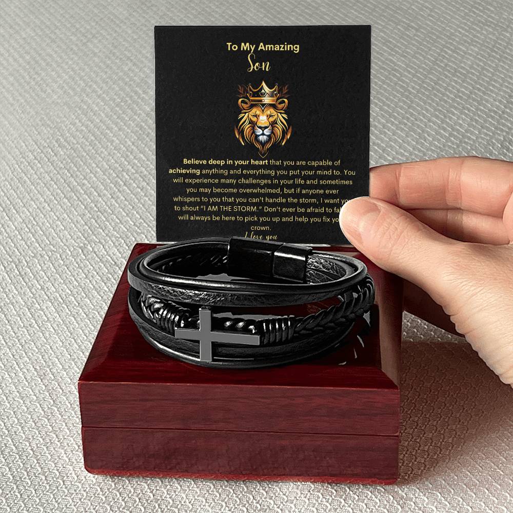 I Love You My Son- Classy Cross Bracelet