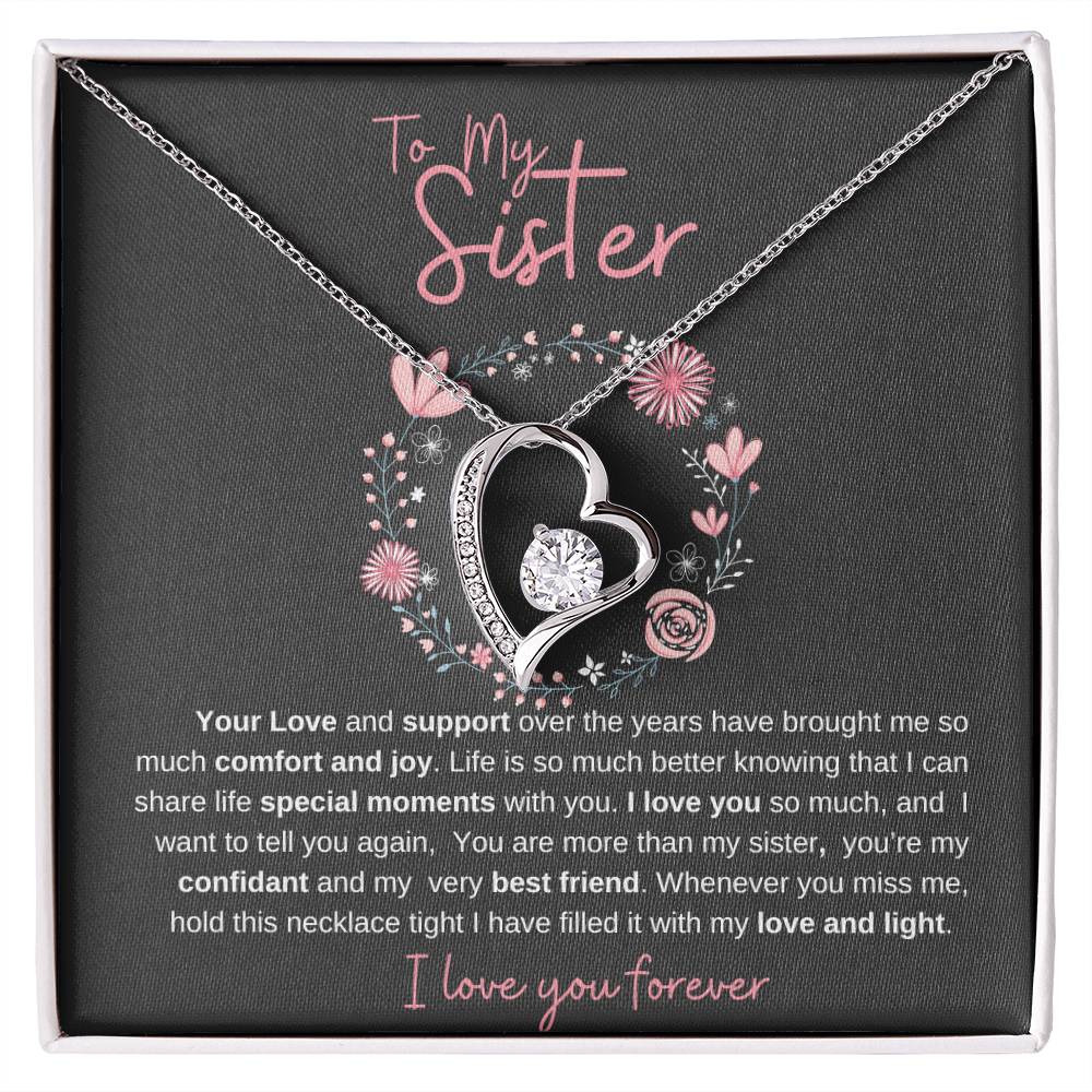 I Love You Sister | Forever Heart Necklace