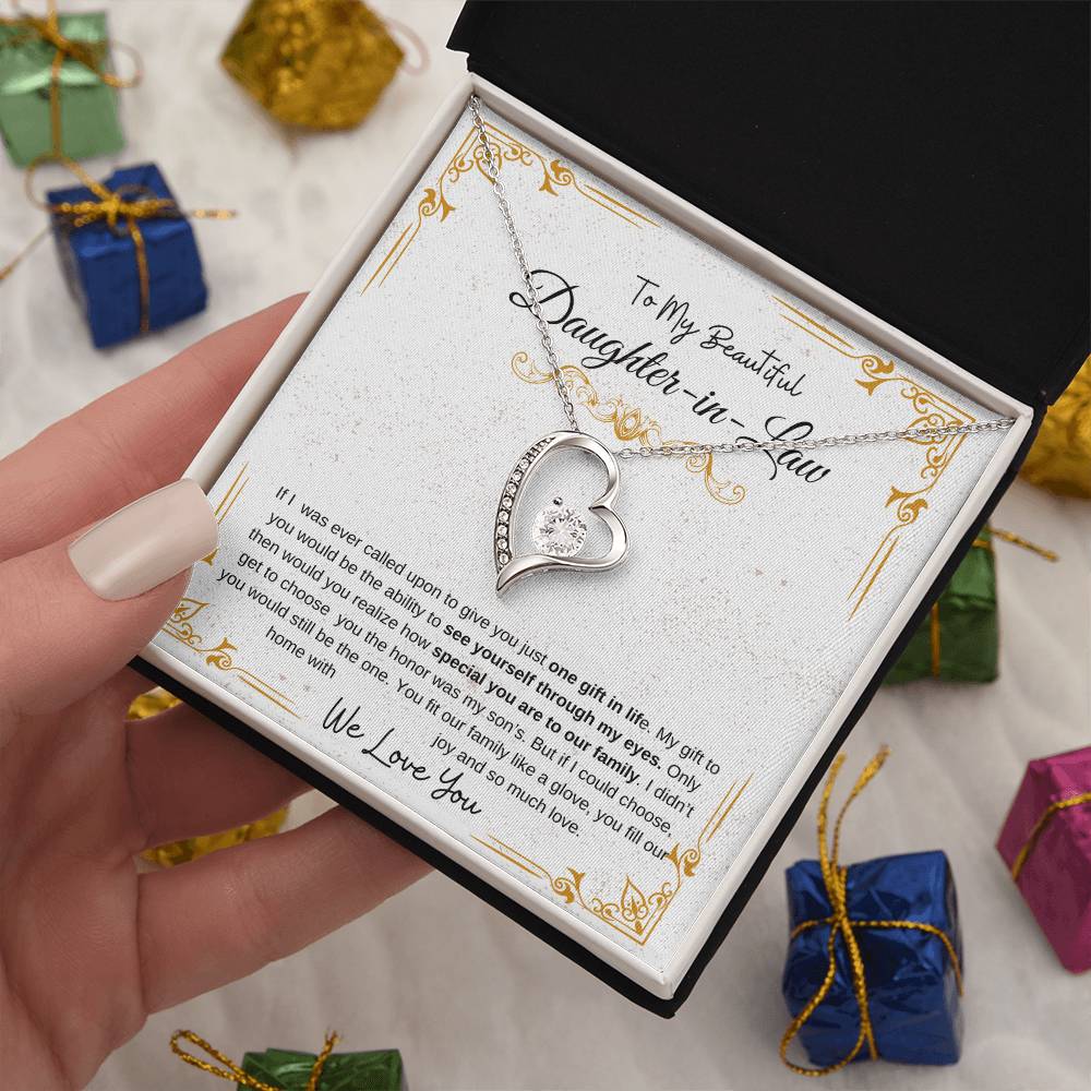 My Beautiful Daughter In Law | We Love You | Heart Necklace