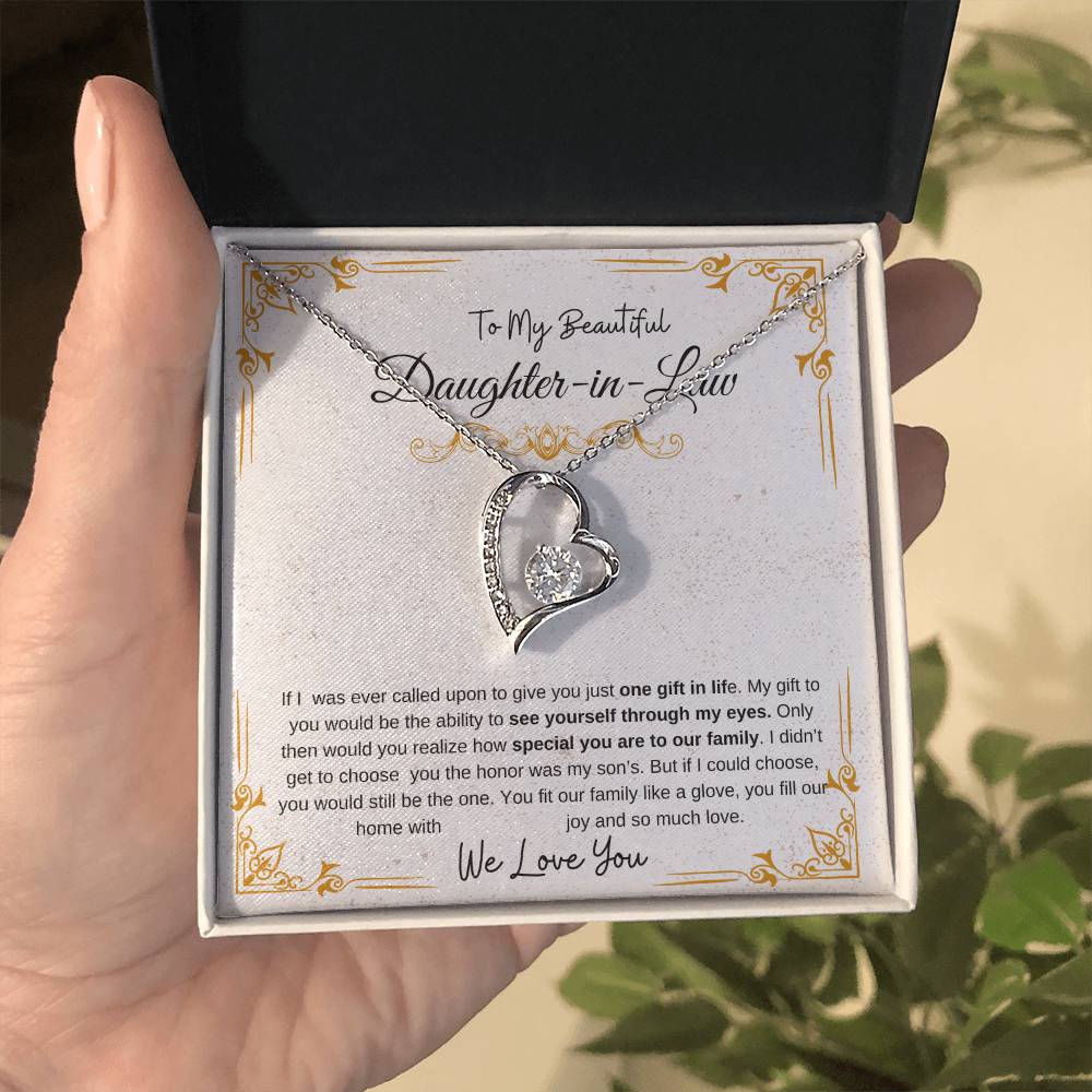 My Beautiful Daughter In Law | We Love You | Heart Necklace