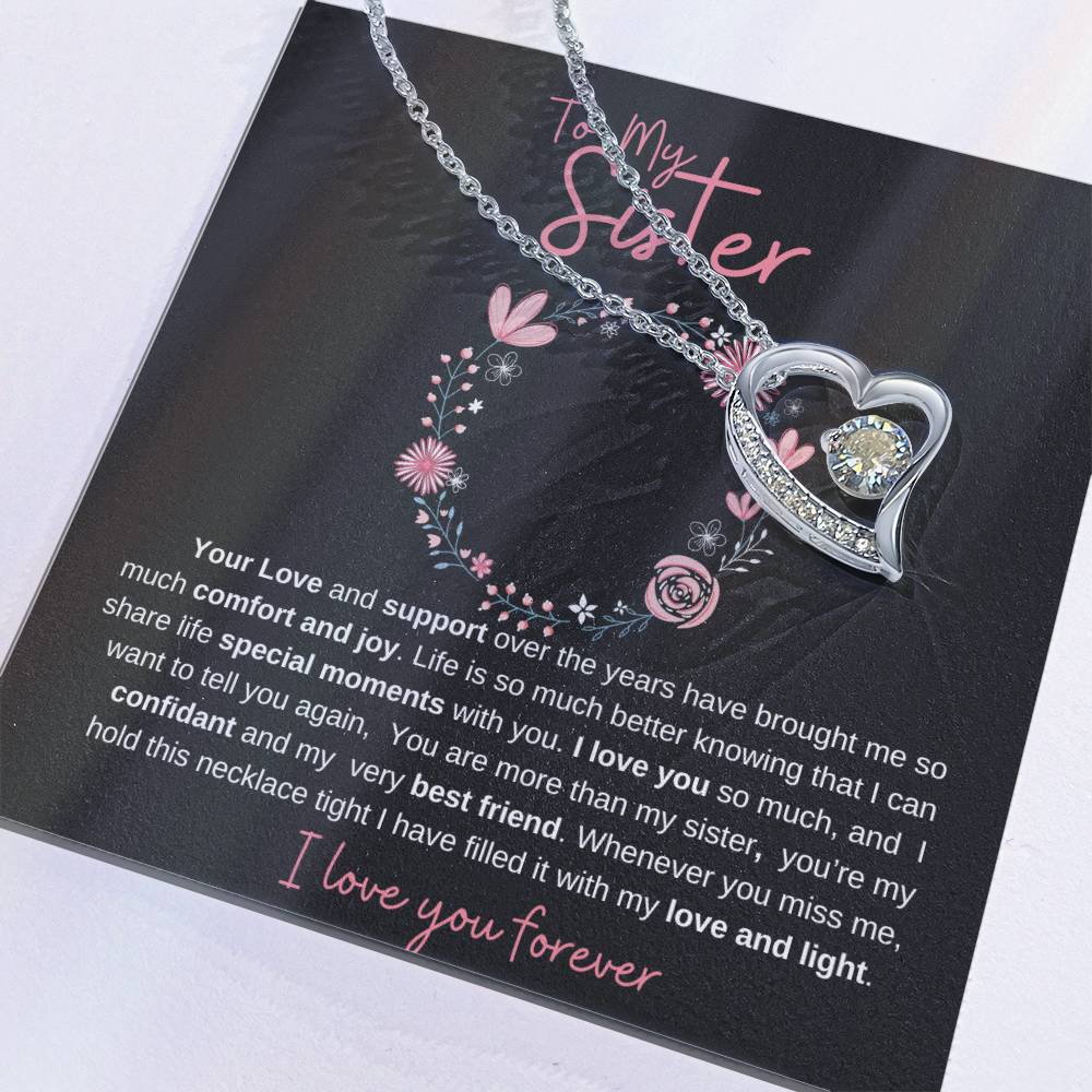 I Love You Sister | Forever Heart Necklace
