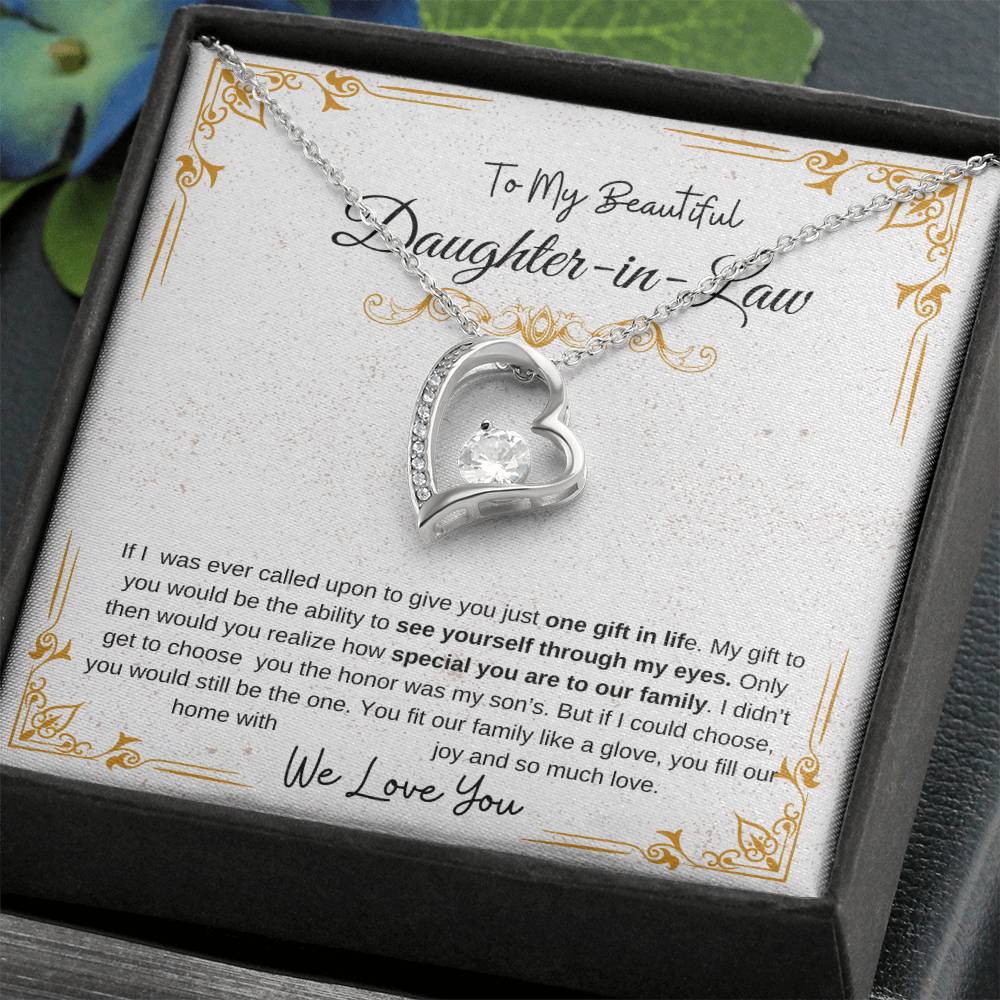 My Beautiful Daughter In Law | We Love You | Heart Necklace