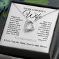TO MY GORGEOUS WIFE I LOVE YOU FOREVER HEART NECKLACE