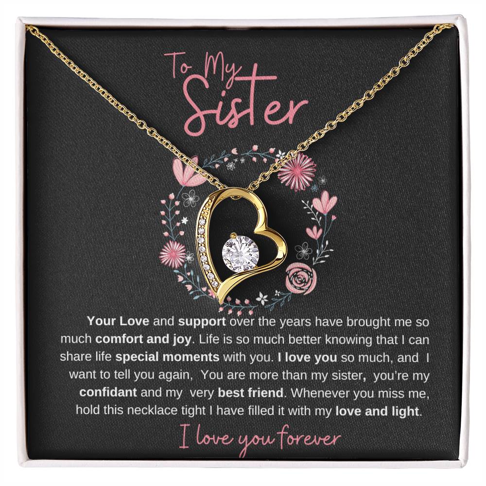 I Love You Sister | Forever Heart Necklace