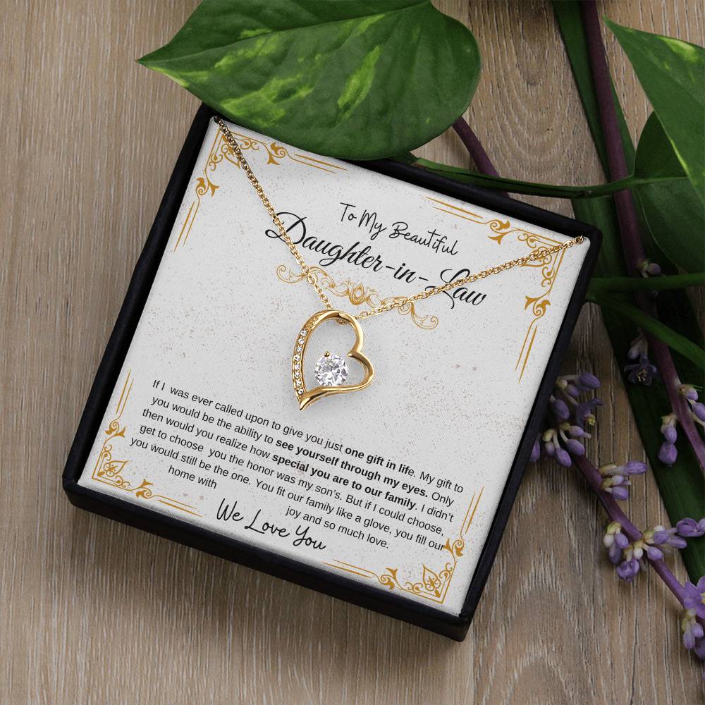 My Beautiful Daughter In Law | We Love You | Heart Necklace