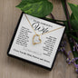TO MY GORGEOUS WIFE I LOVE YOU FOREVER HEART NECKLACE