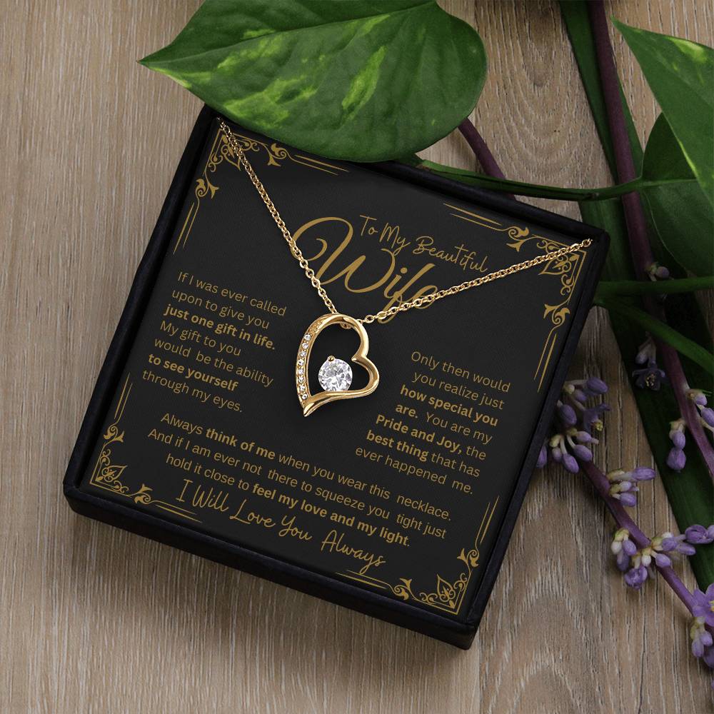MY BEAUTIFUL WIFE YOU ARE SPECIAL TO ME FOREVER NECKLACE