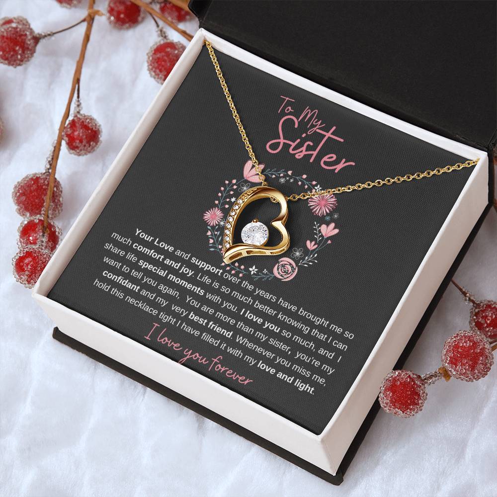 I Love You Sister | Forever Heart Necklace