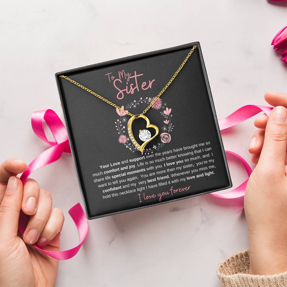 I Love You Sister | Forever Heart Necklace