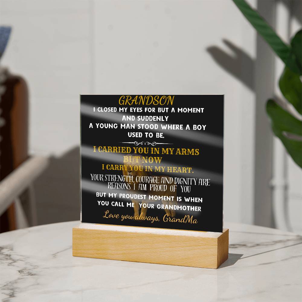 GRANDSON- I LOVE YOU ALWAYS|ACRYLIC PLAQUE