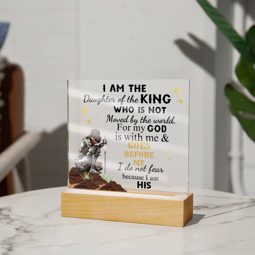 Prayer Warrior King's Daughter-Square acrylic Plaque