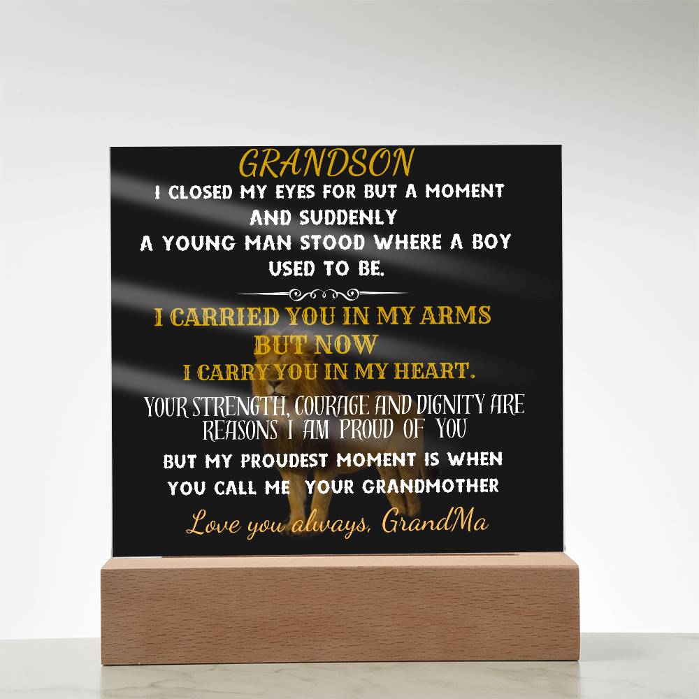 GRANDSON- I LOVE YOU ALWAYS|ACRYLIC PLAQUE