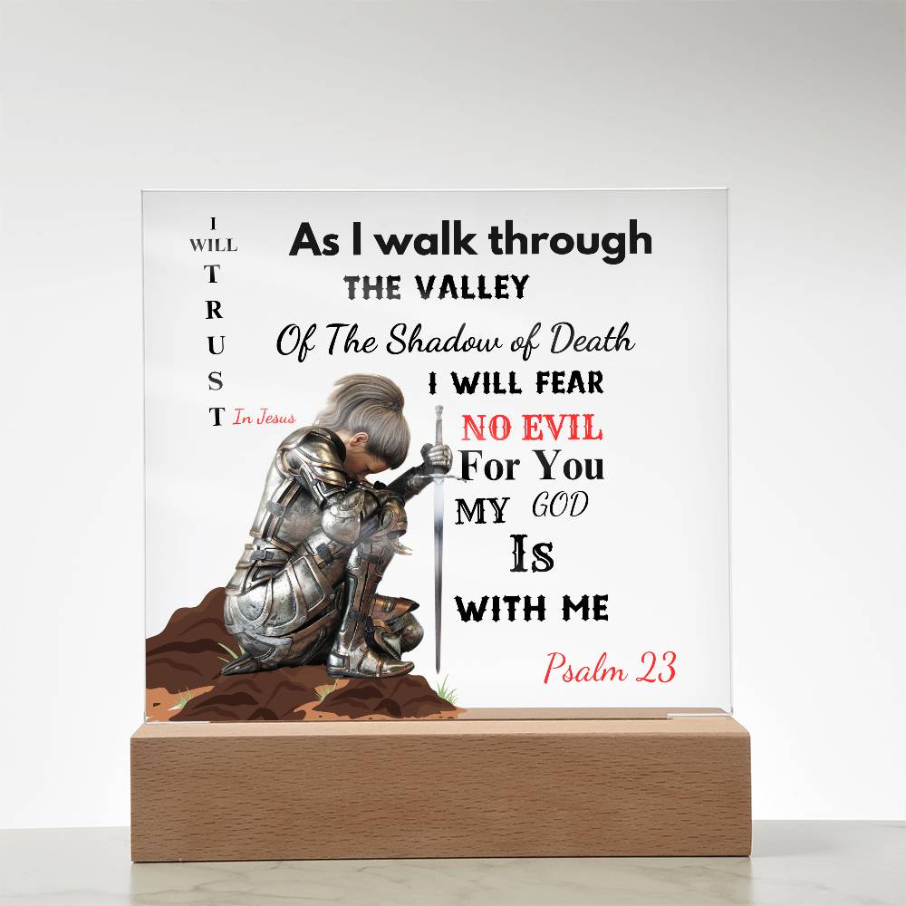 23 Psalm-Praying Warrior LED Acrylic Plaque