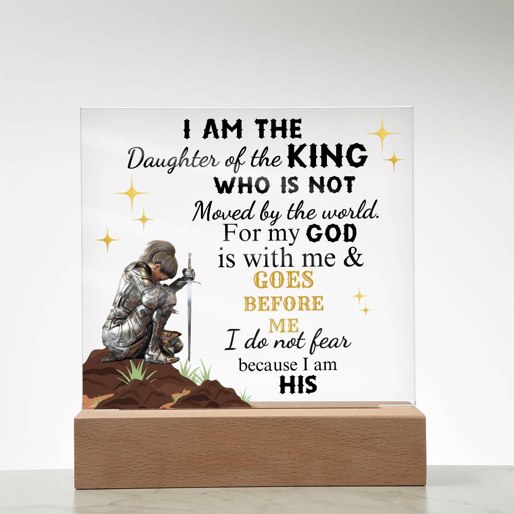 Prayer Warrior King's Daughter-Square acrylic Plaque