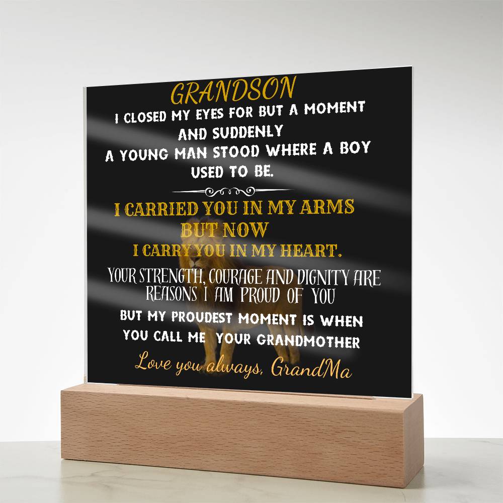 GRANDSON- I LOVE YOU ALWAYS|ACRYLIC PLAQUE