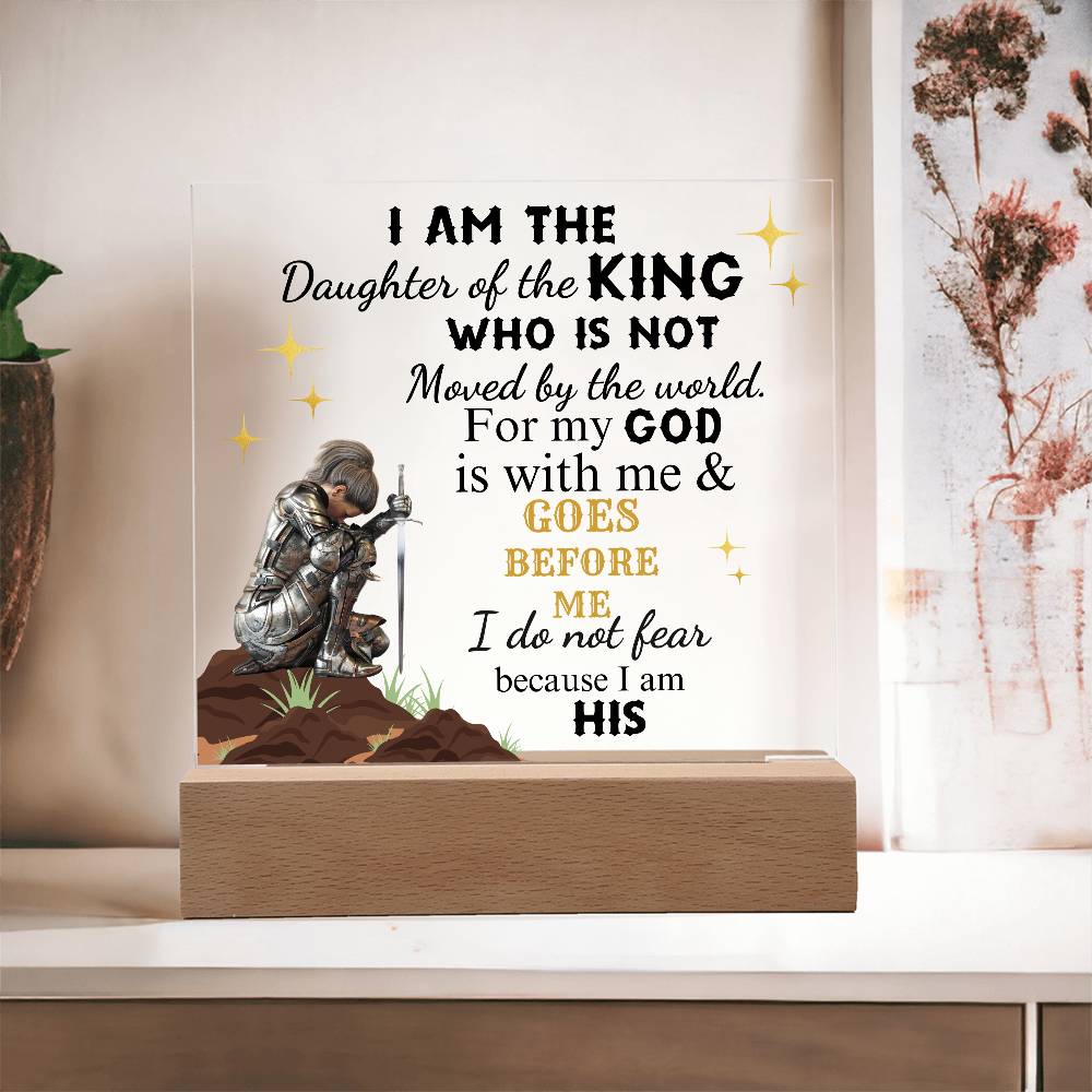 Prayer Warrior King's Daughter-Square acrylic Plaque