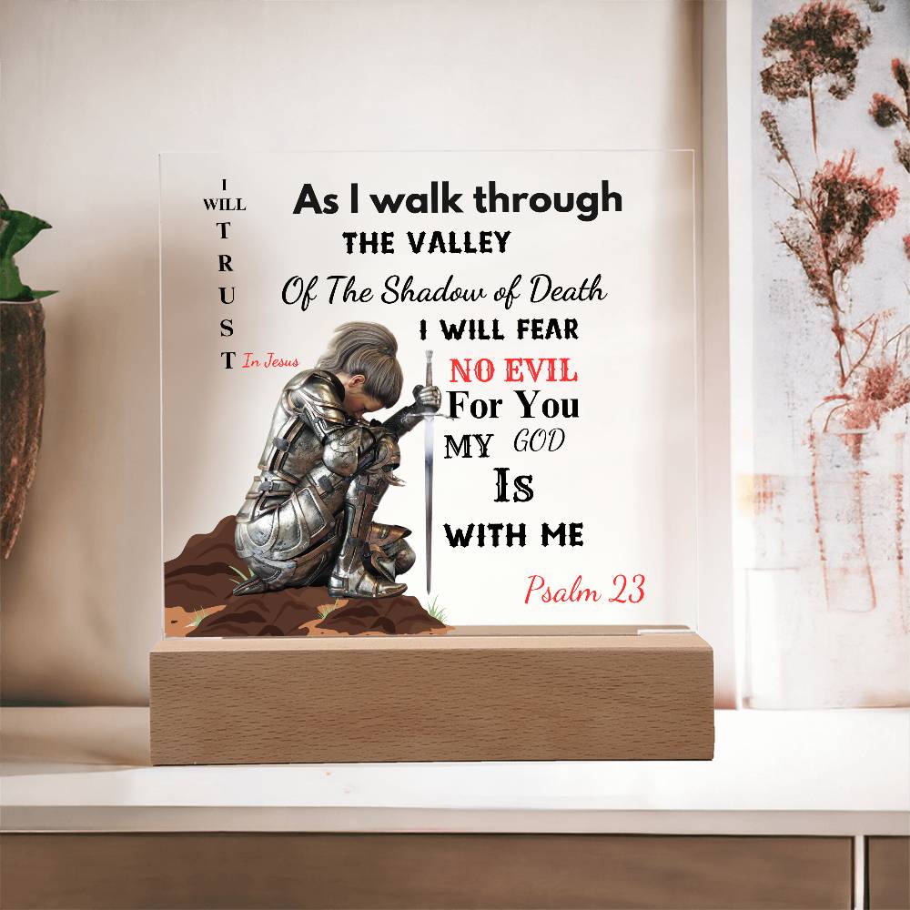 23 Psalm-Praying Warrior LED Acrylic Plaque