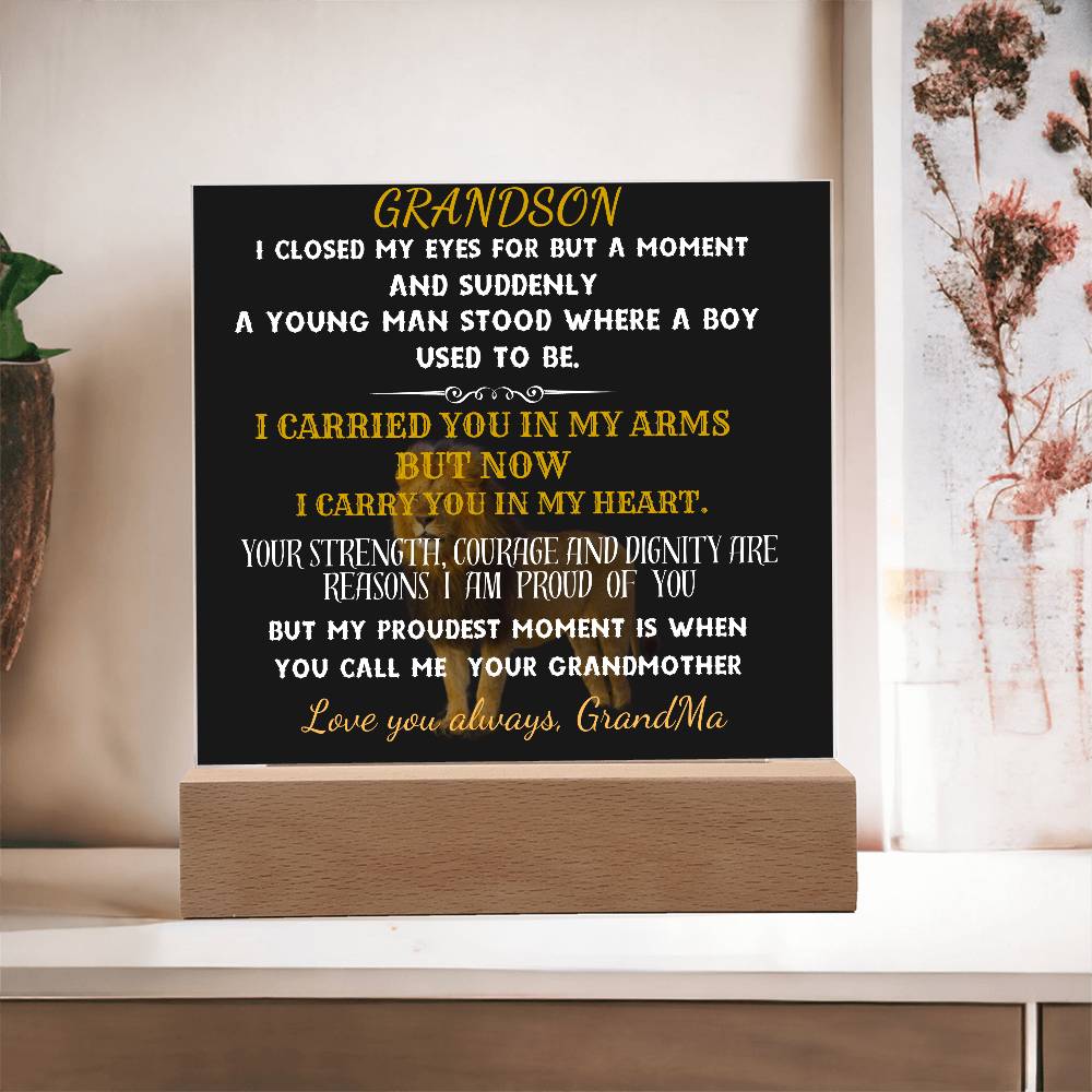 GRANDSON- I LOVE YOU ALWAYS|ACRYLIC PLAQUE
