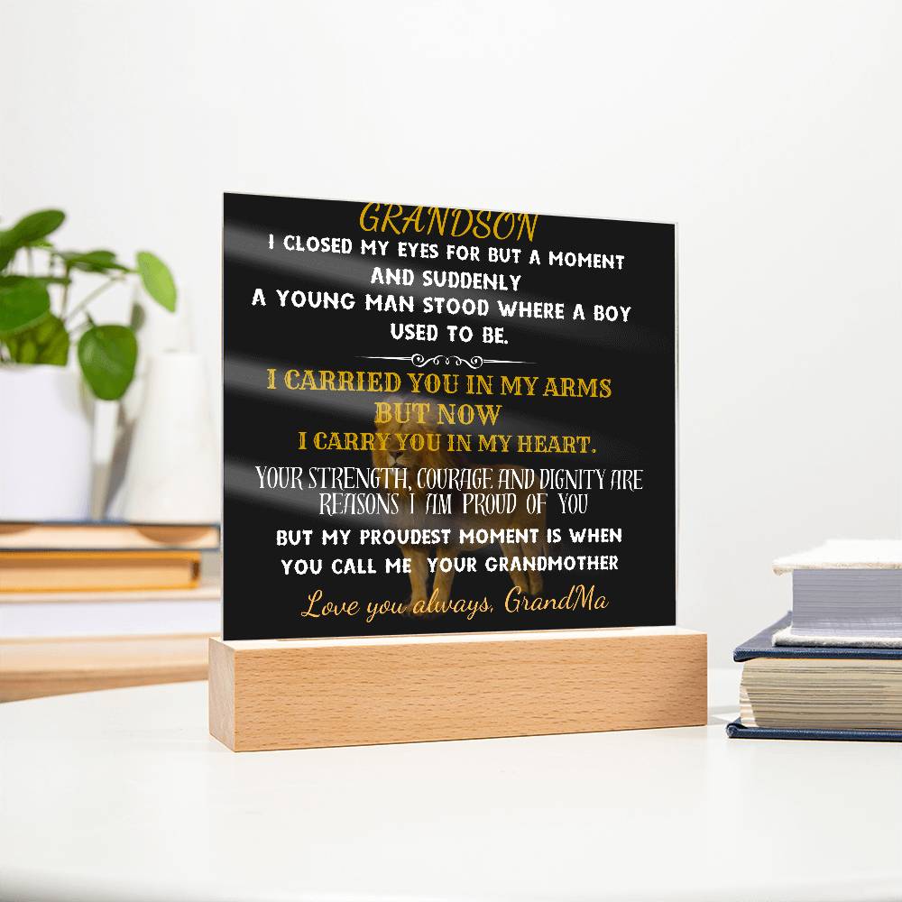 GRANDSON- I LOVE YOU ALWAYS|ACRYLIC PLAQUE