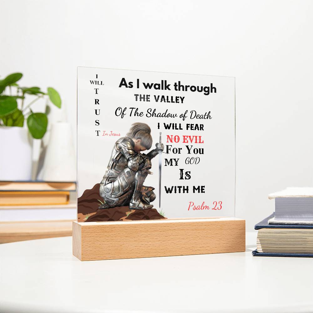 23 Psalm-Praying Warrior LED Acrylic Plaque