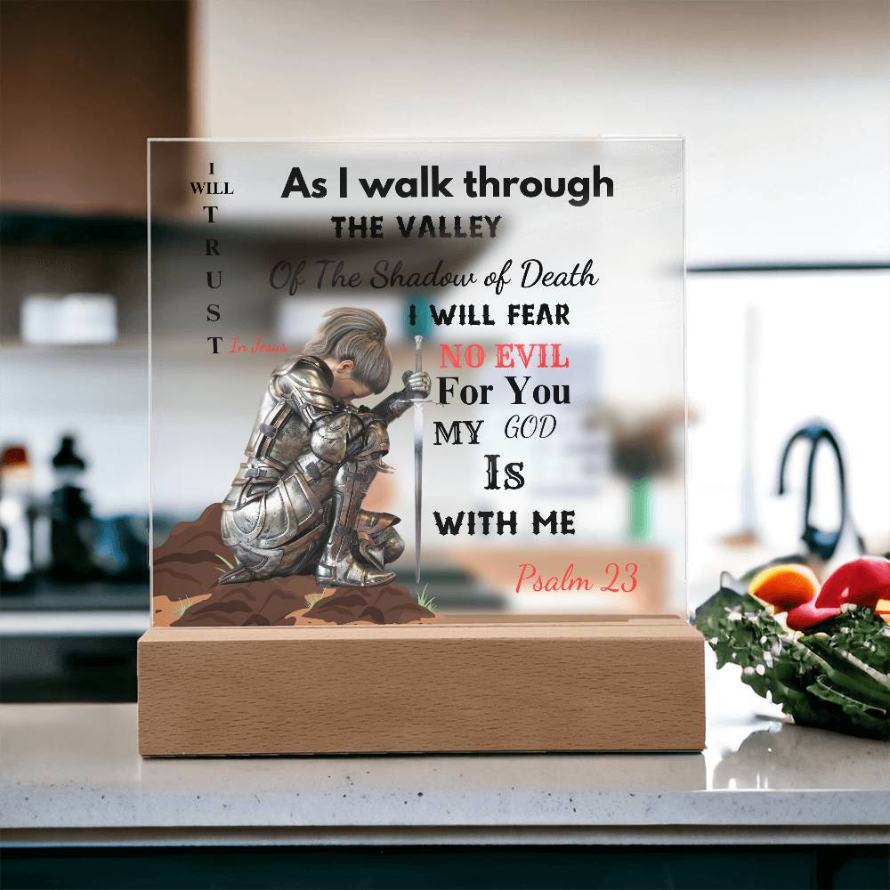 23 Psalm-Praying Warrior LED Acrylic Plaque