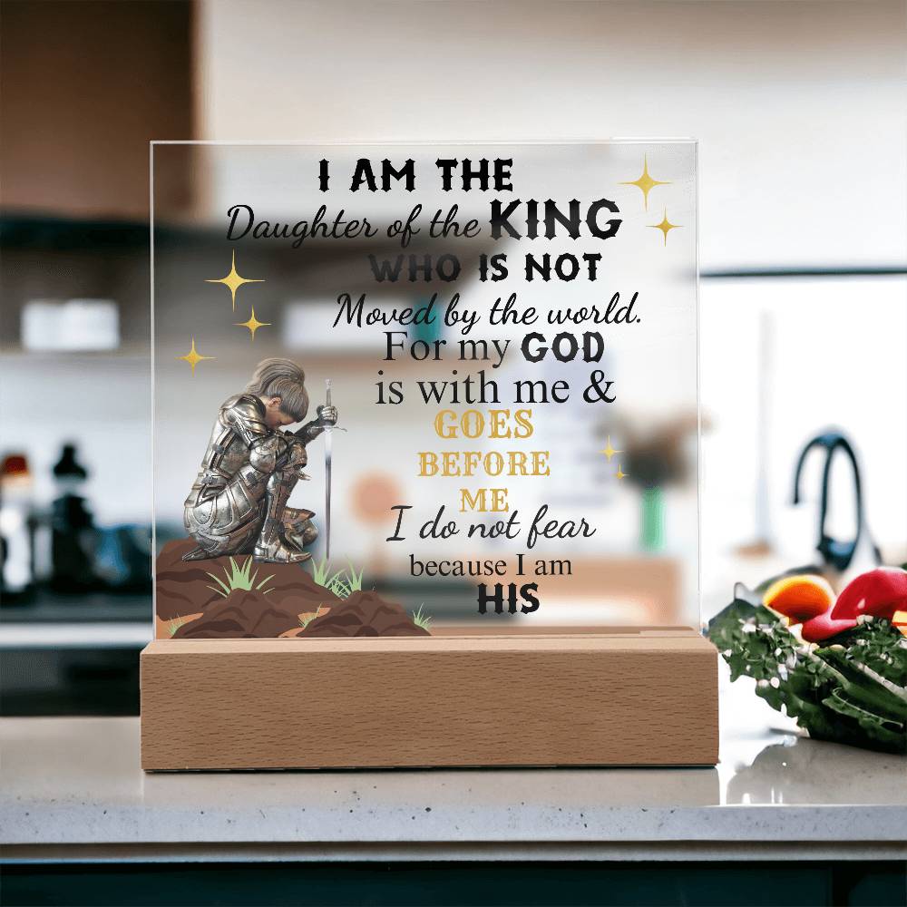 Prayer Warrior King's Daughter-Square acrylic Plaque