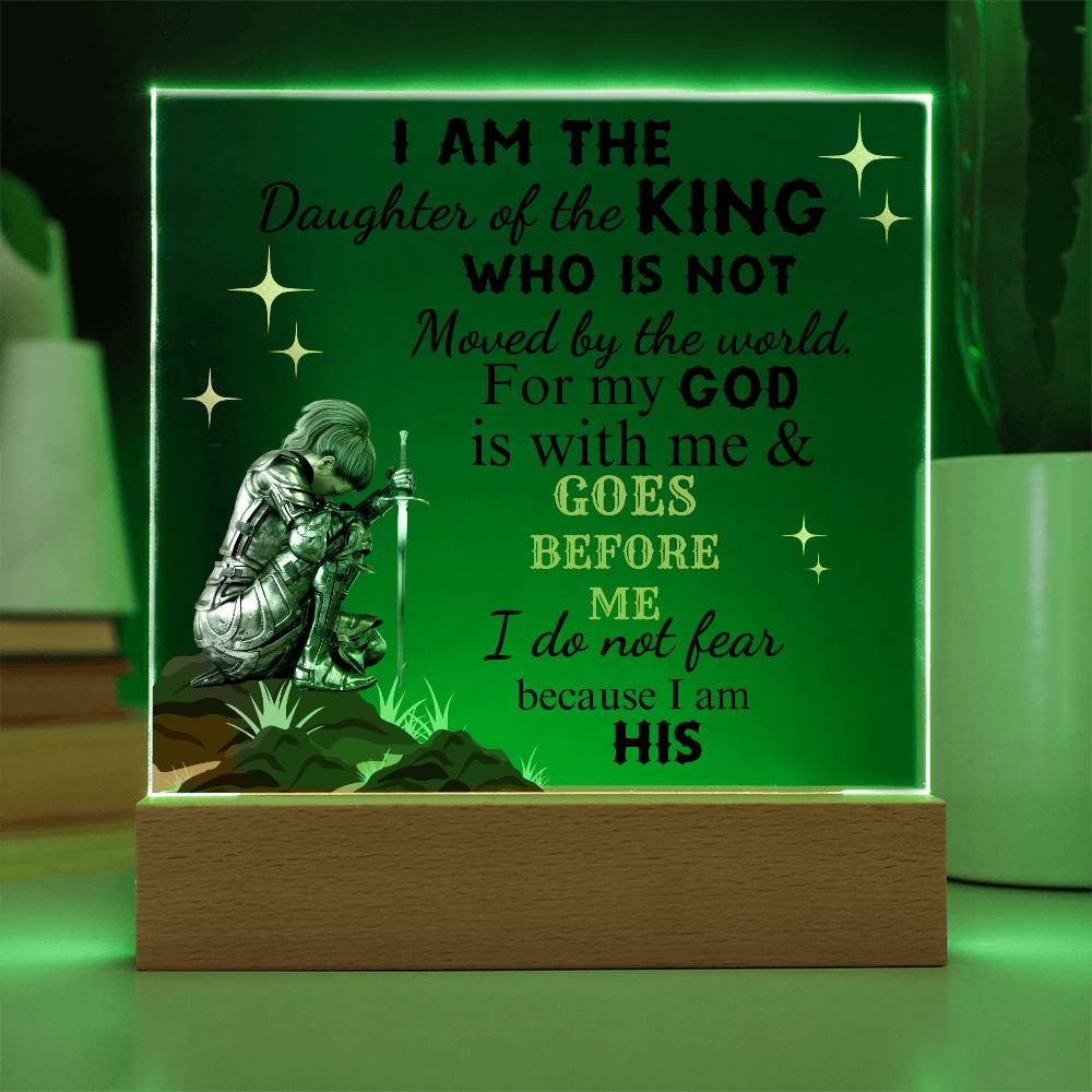 Prayer Warrior King's Daughter-Square acrylic Plaque