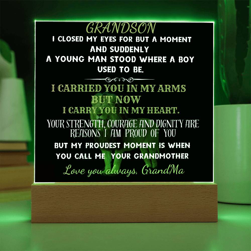 GRANDSON- I LOVE YOU ALWAYS|ACRYLIC PLAQUE