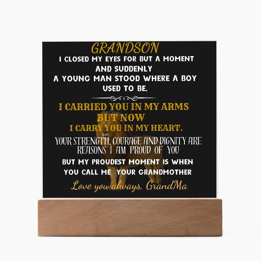 GRANDSON- I LOVE YOU ALWAYS|ACRYLIC PLAQUE